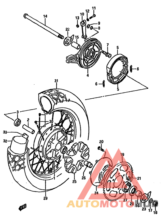 Rear wheel complete assy