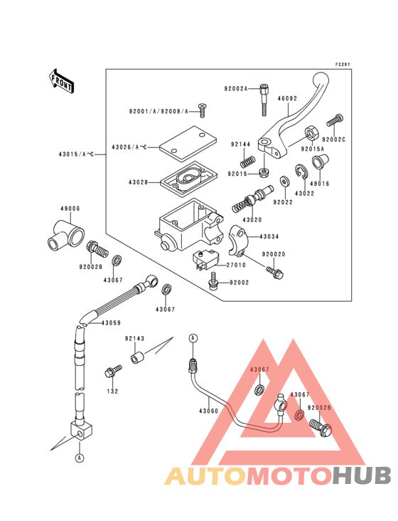 Front master cylinder(1/2)
