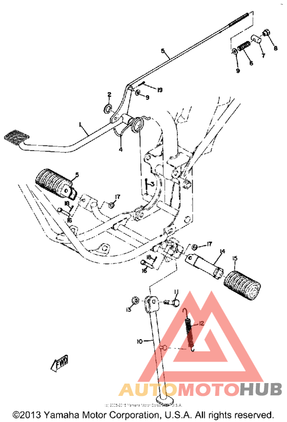 Stand & brake pedal