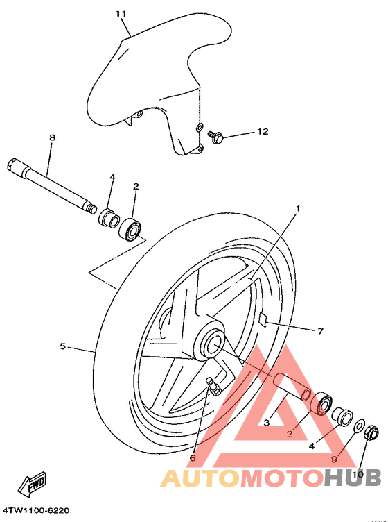 Переднее колесо
