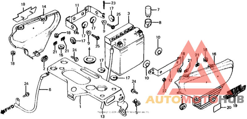 Cx500d side cover + battery