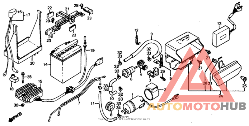 Battery + fuel pump