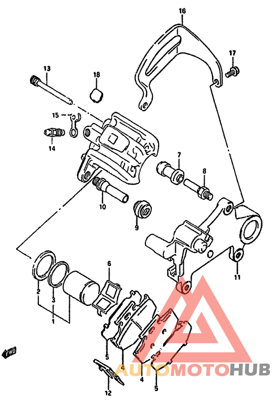 Задний суппорт