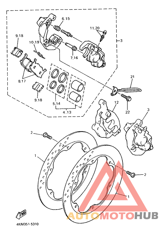 Front brake. caliper