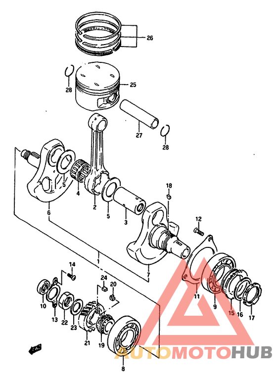 Вал коленчатый