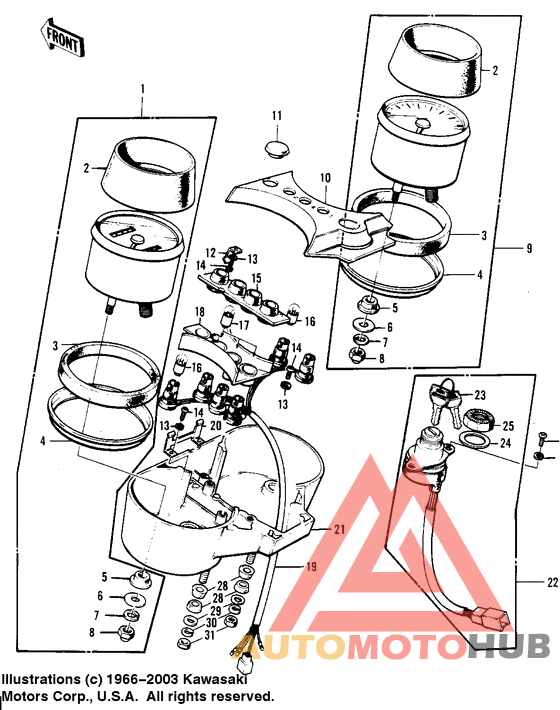 Meters/ignition switch
