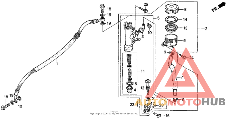 Rear brake master cyl.