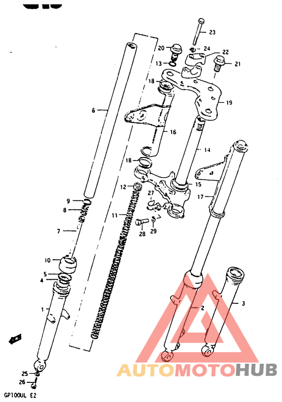 Вилка передней оси