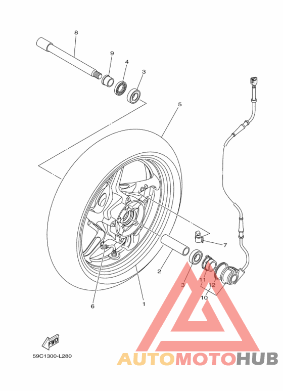 Переднее колесо