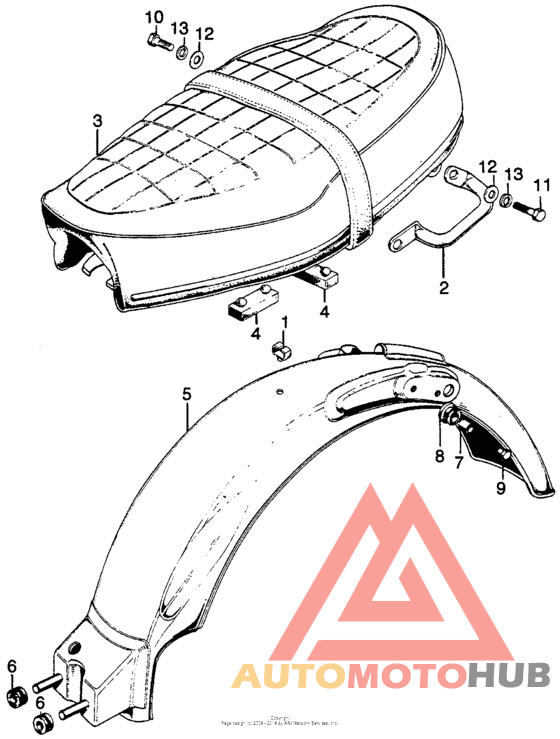 Seat + rear fender