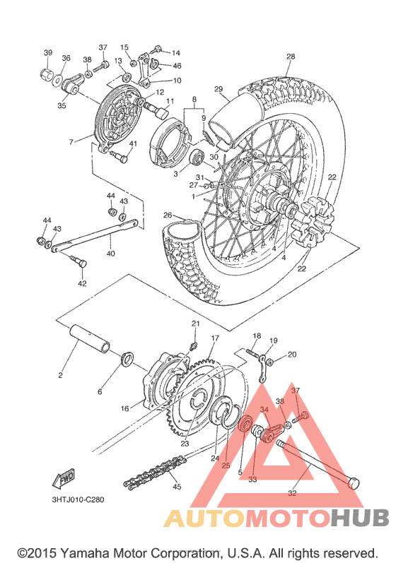 Переднее колесо