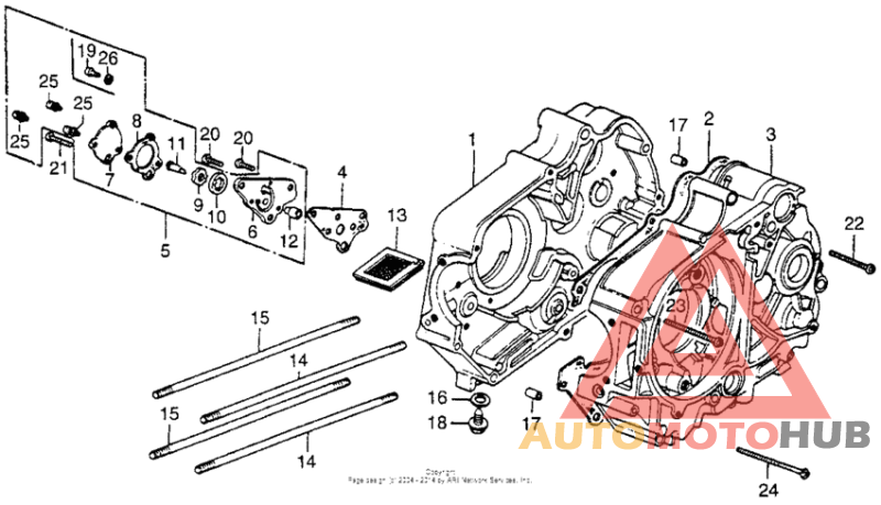 Crankcase + oil pump