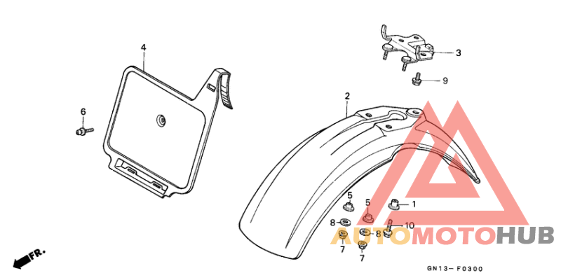 Front fender/ front number plate