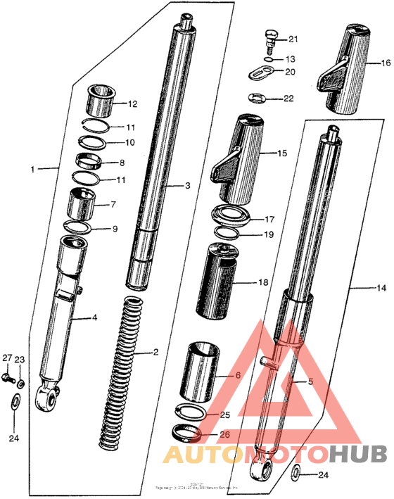 Ca175 front fork