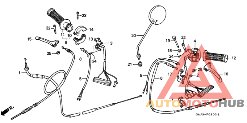 Handle lever/switch/cable