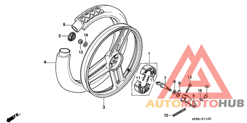 Rear wheel complete assy