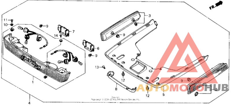 Trunk lower cover set 90