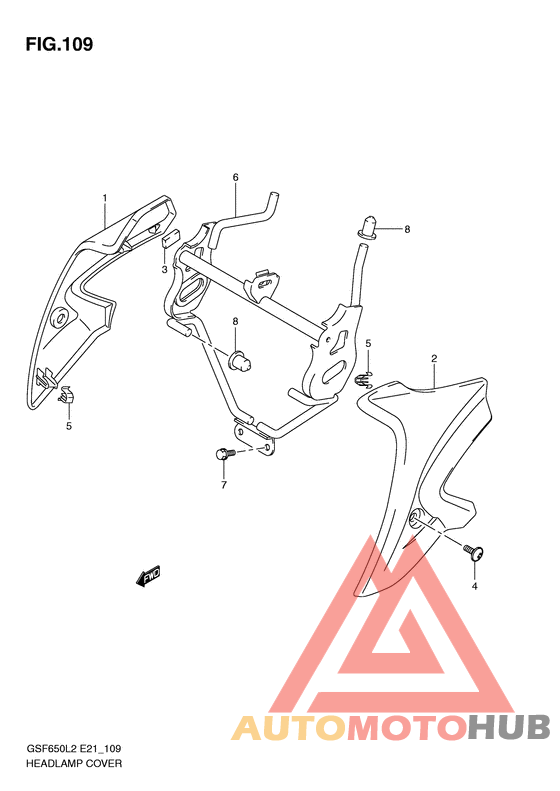 Headlamp cover  front fender