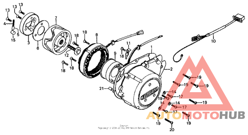 Alternator + alternator cover