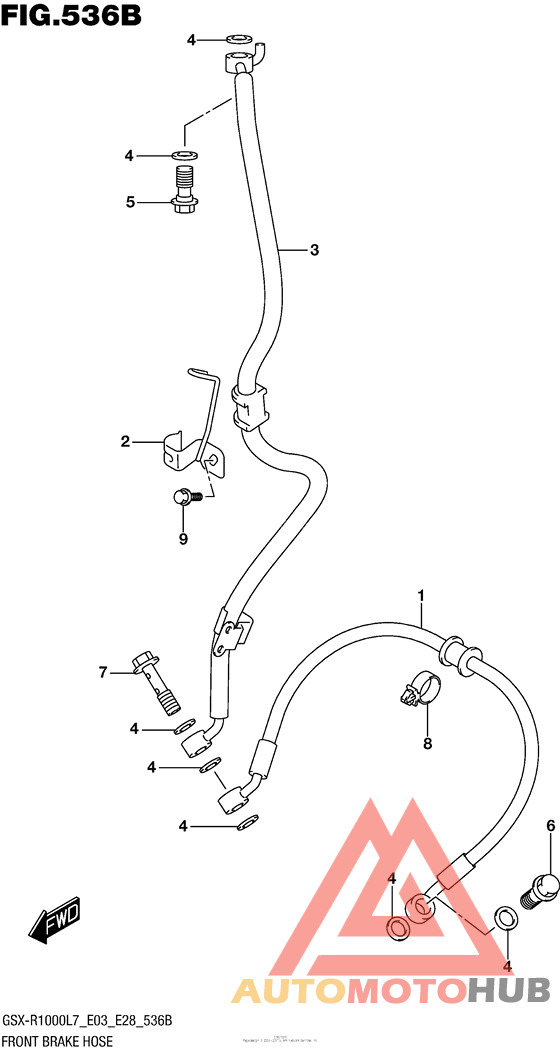 Front Brake Hose (Gsx-R1000L7 E28)