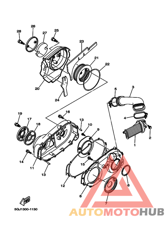 Crankcase cover ass`y  (v