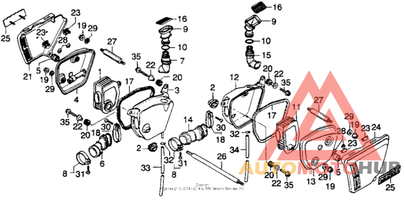 Air cleaner + side cover (2)