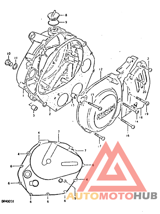 Crankcase cover ass`y  (v