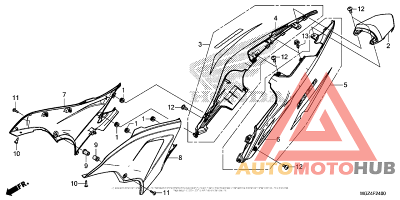 Side Cover + Rear Cowl