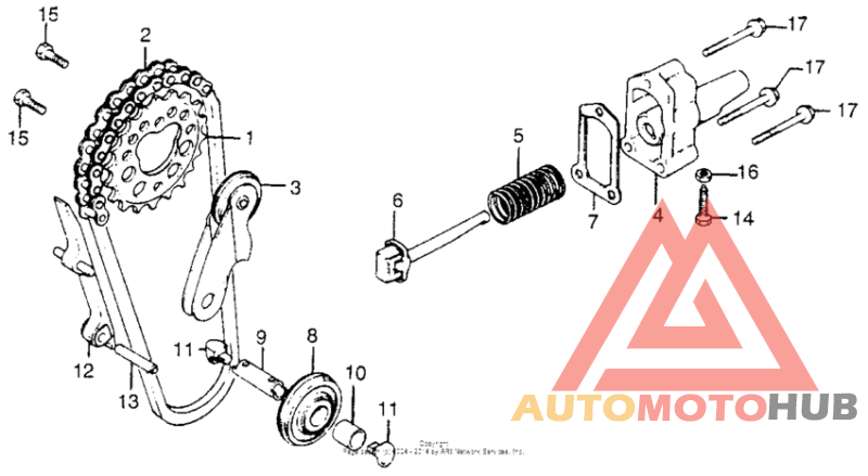 Cam chain + tensioner