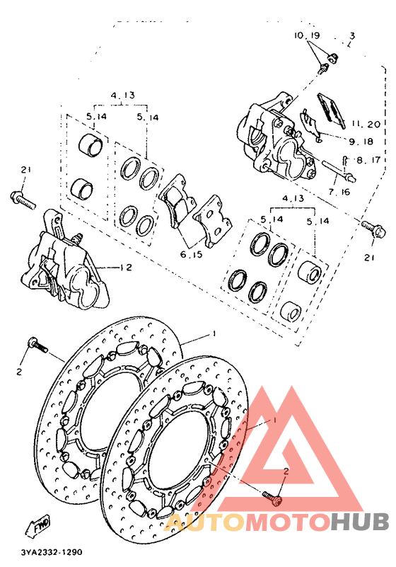 Front brake. caliper