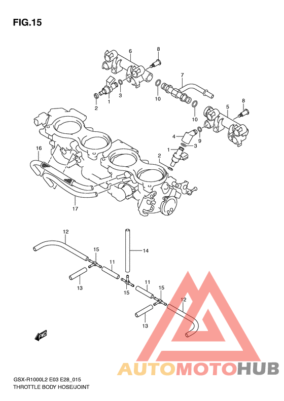 Throttle body hose/joint