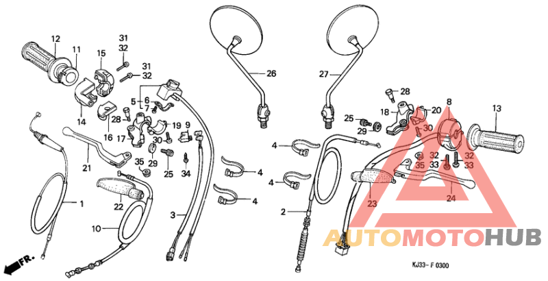 Handle lever/switch/cable
