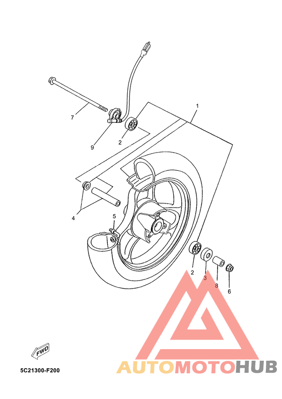 Переднее колесо
