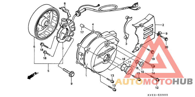 Left crankcase cover/ generator