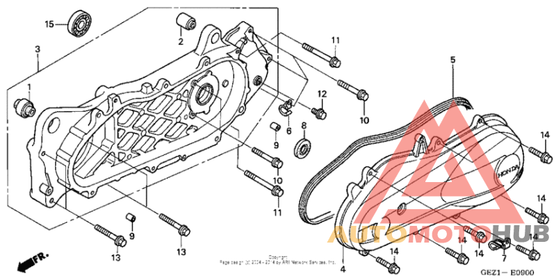 Swingarm + left crankcase cover