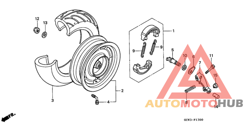 Rear wheel complete assy