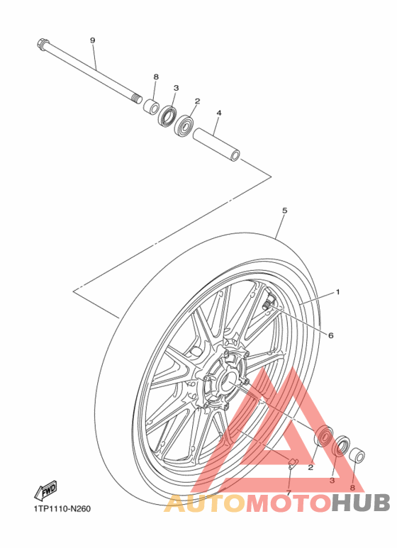 Переднее колесо