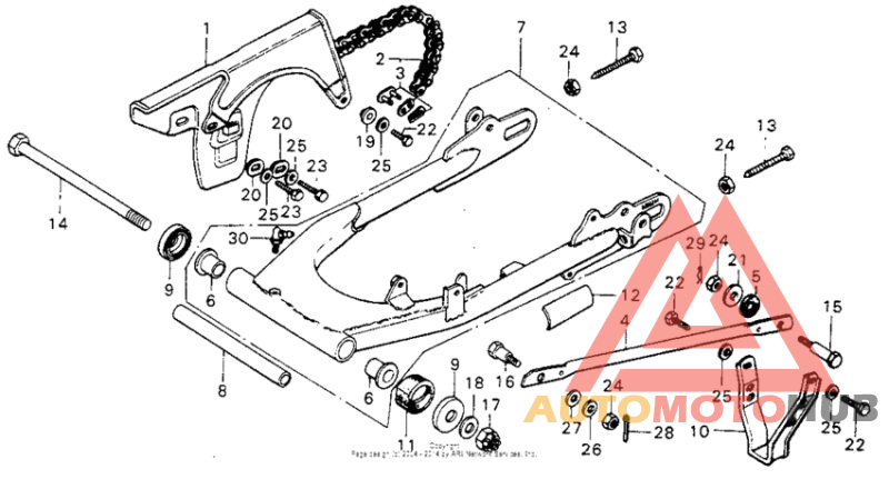Swingarm + chain case