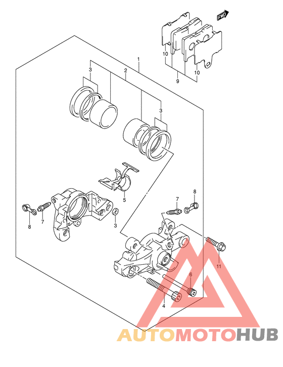 Задний суппорт