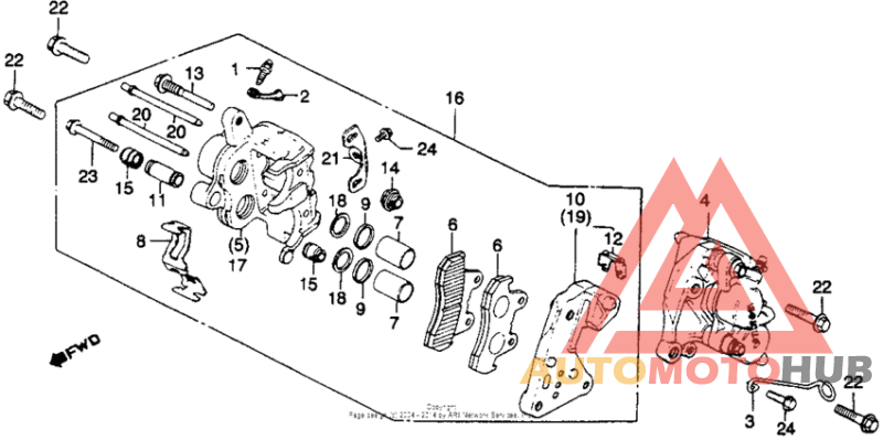 Front brake caliper 82
