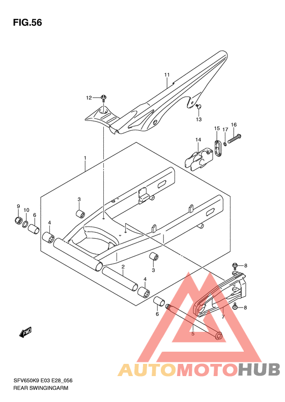 Rear swingingarm
