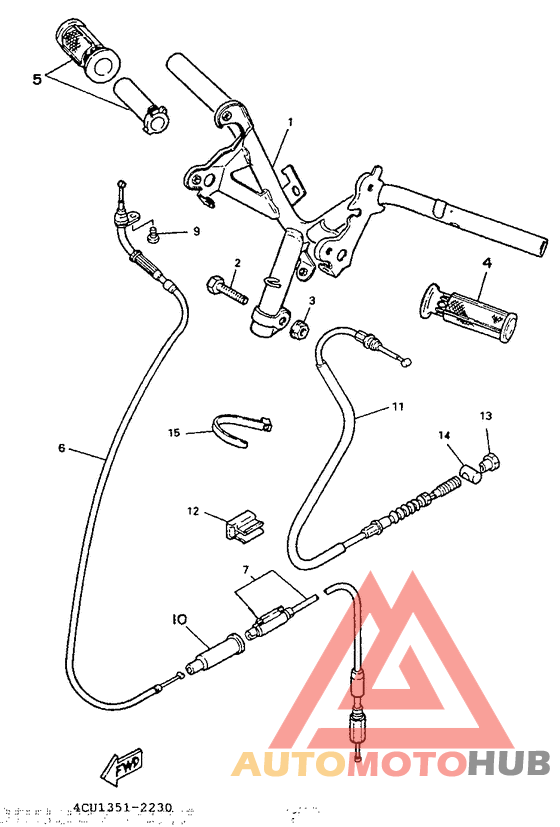 Steering handle. cable