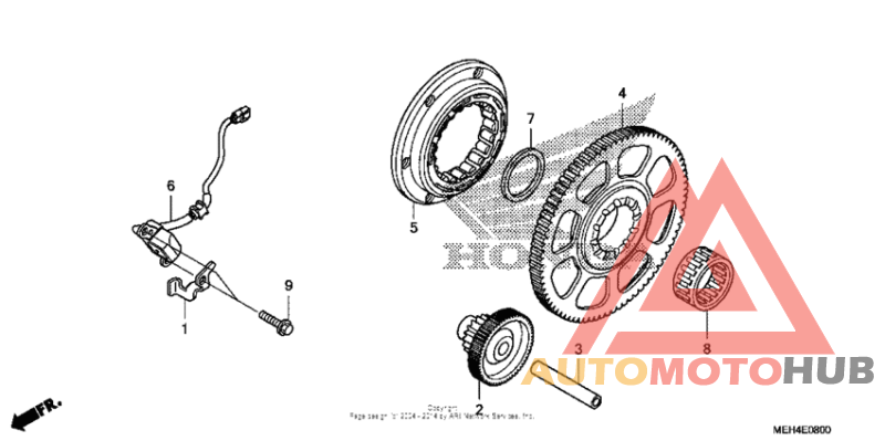 Pulse generator + starting clutch