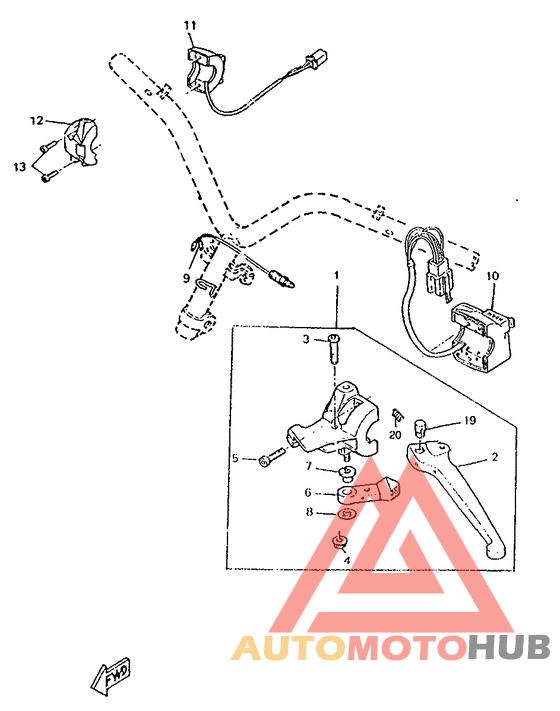 Handle switch. lever