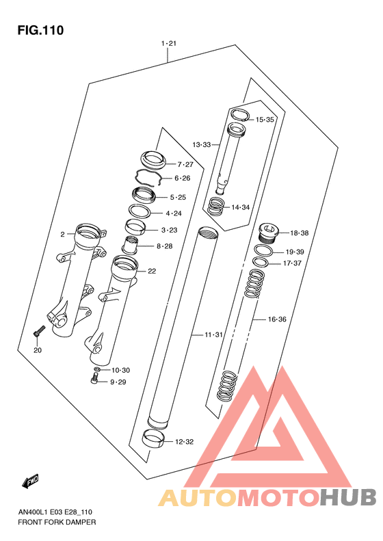 Демпфер передней вилки