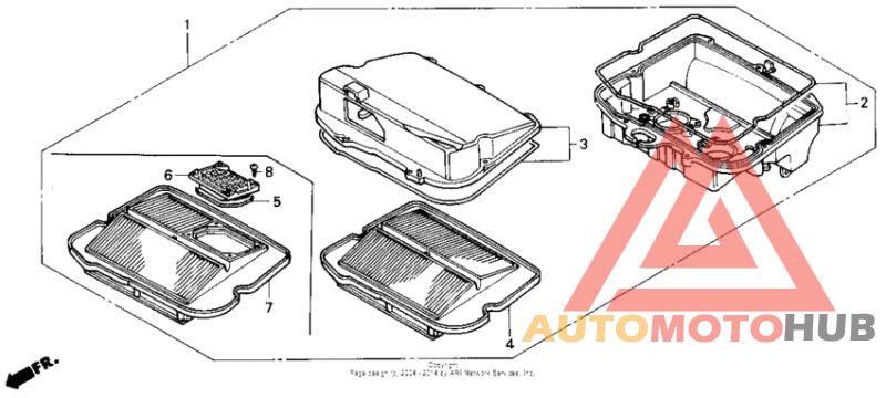 Air cleaner case set 90