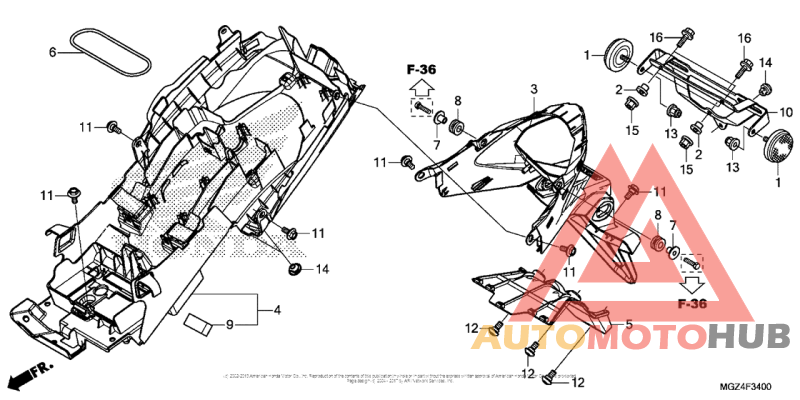 Задний бампер