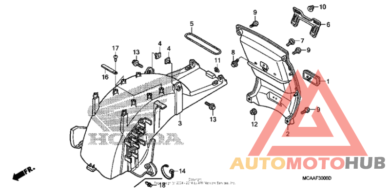 Rear fender (gl1800/a'05)