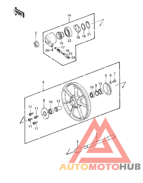 Front wheel/hub