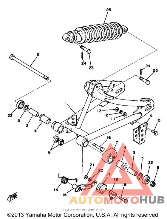 Rear arm rear cushion
